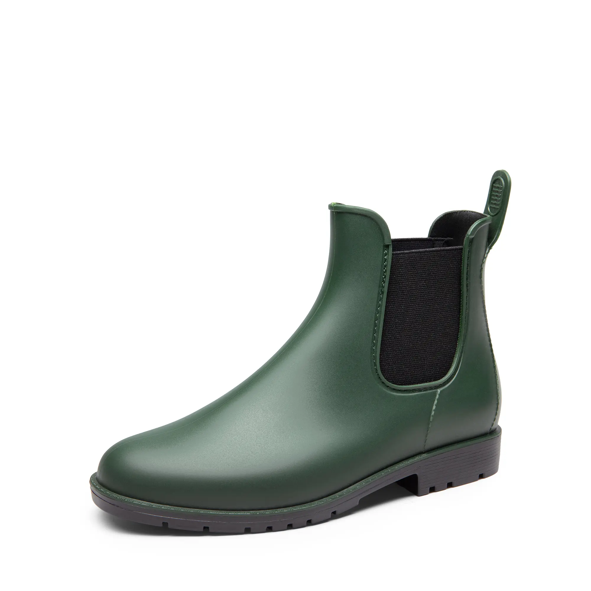 Dream Pairs Women's Chelsea Ankle Rain Boots - Waterproof Slip-On PVC Booties, Lightweight and Breathable for Outdoors, Footwear Boot, Pull On Boot