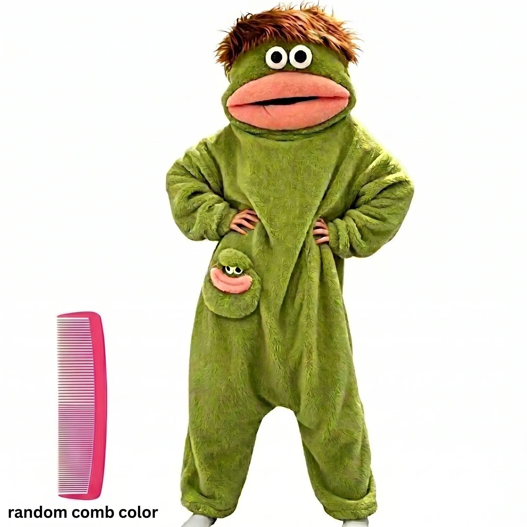 Funny Monster Wearable Blanket Hoodie, Oversized Pajamas Onesie for Men and Women, Super Soft Warm Cozy Loungewear Pullover, Perfect for Home Party & Halloween Costume, One Size Fits All