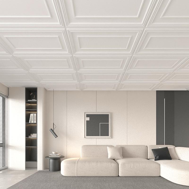 Art3d 24x48in Vinyl Drop Ceiling Tiles - Pack of 12 Tiles Wall Panel Molding Wall Board Panel