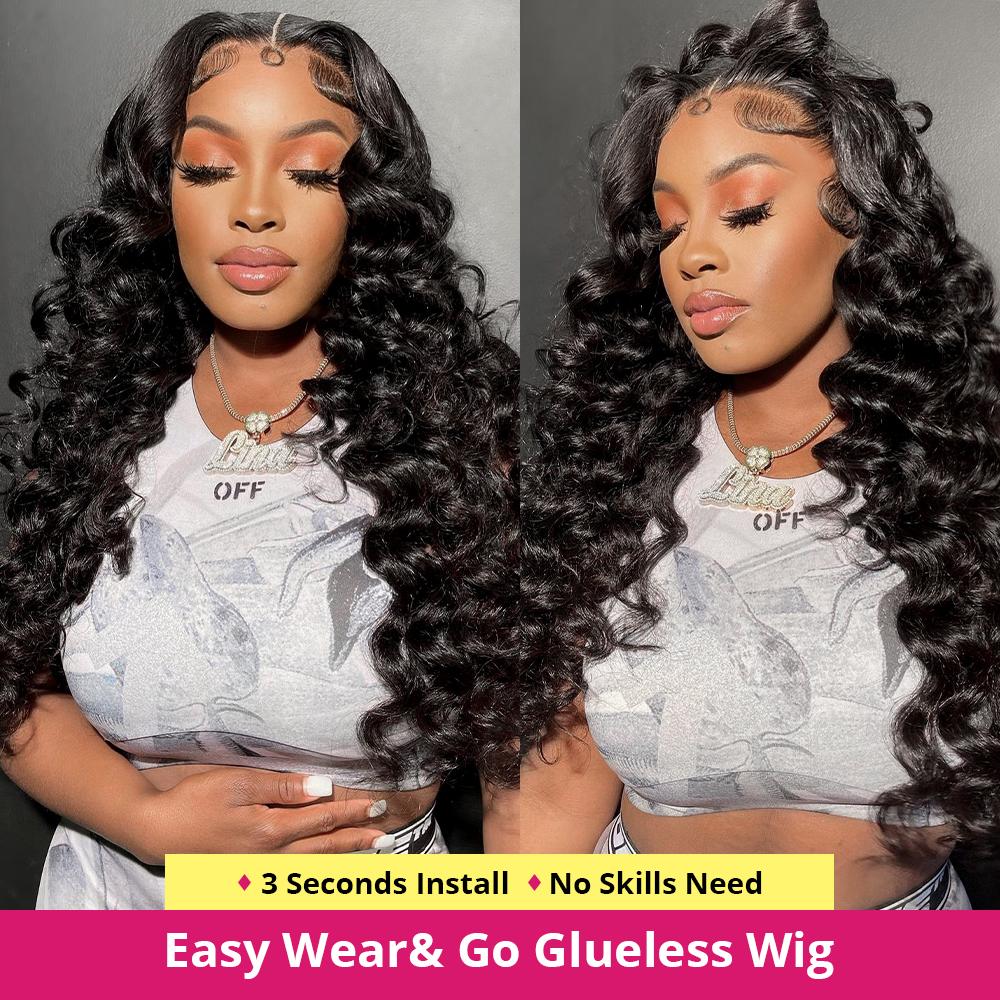 5x5 Glueless Loose Deep Wave Closure Wig Pre Plucked 13x4 Transparent Body Wave Lace Front Wig For Women #TiktokShopSpringGlowUp