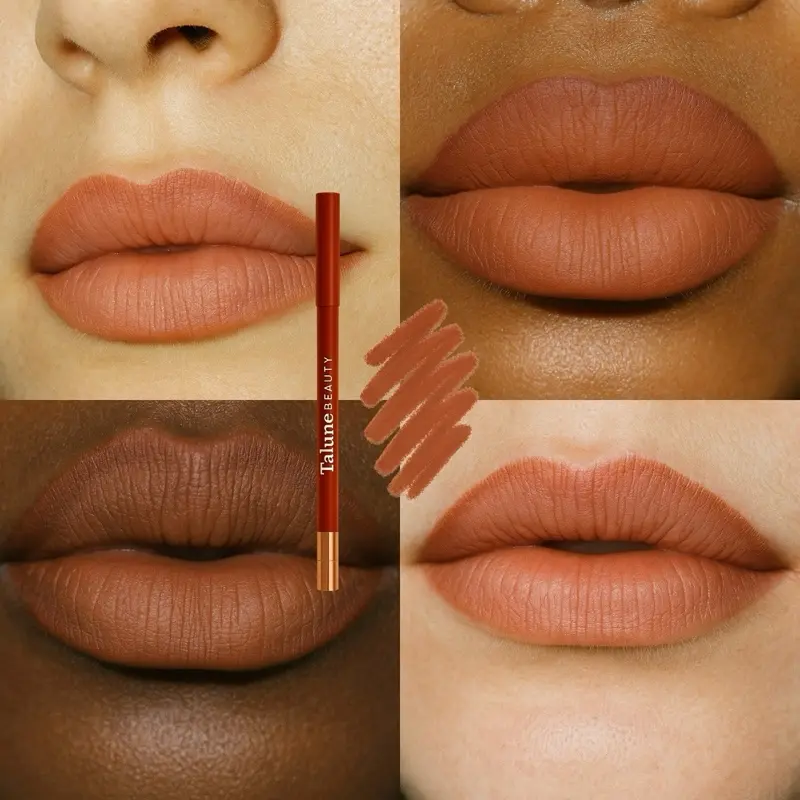 SCULPT Light warm Brown Lip Liner – Long-Wear, Creamy, Smooth, High-Pigment, Smudge-Resistant Lip Liner for Lip Combos, Overline Looks, Nude Makeup, Everyday Glam, Dark Skin & Light Skin Friendly | Talune Beauty