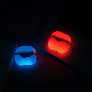 Luminous Quicksand AirPod Case with Keychain Compatible with AirPods 1/2/3/4/Pro Shock Absorbing and Enhanced Protective