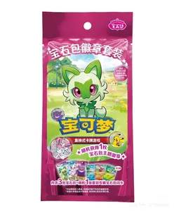 Pokemon TCG Simplified Chinese Trading Card Gem Pack Badge Card Set with Random Gem Bag Theme Badge