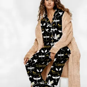 Dragon Fantasy Satin Pajama Shorts Set for Women, War College Inspired Sleepwear, Fire Dragon Bookish Pajamas, Romantic Fantasy Reader Gift, Silky Soft Summer PJ Set, Viral BookTok Aesthetic Nightwear, Cozy Lounge Set for Fantasy Lovers