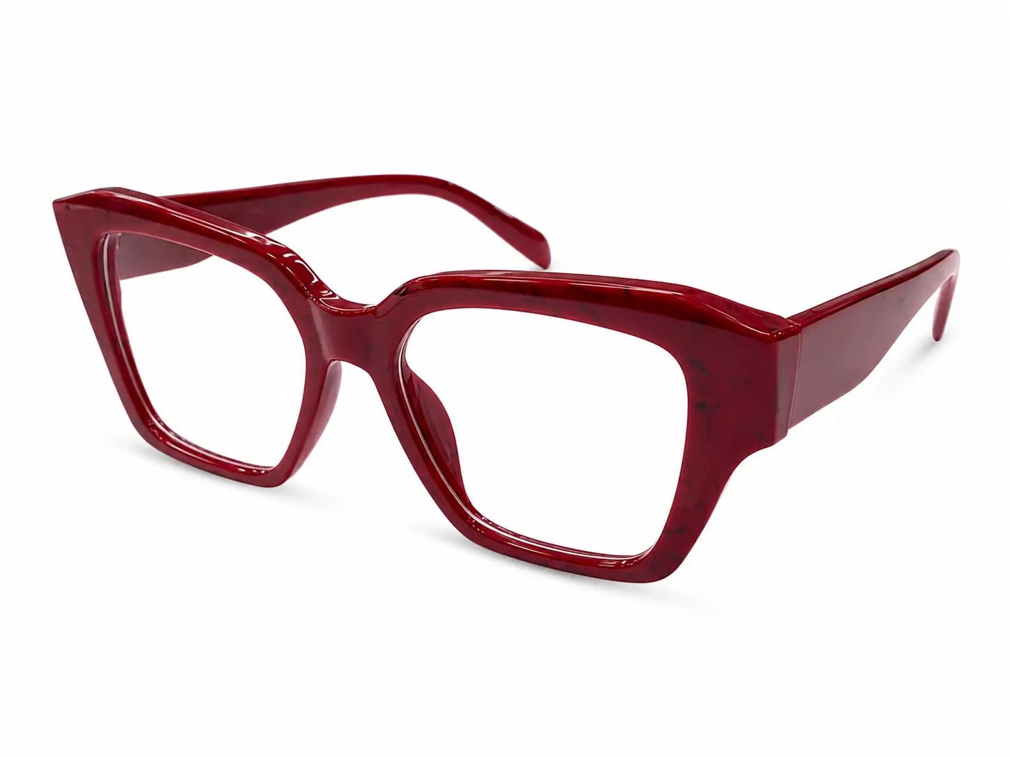 Women's Lightweight Full-Rim TR90 Red Square Fashion Eyewear Frames