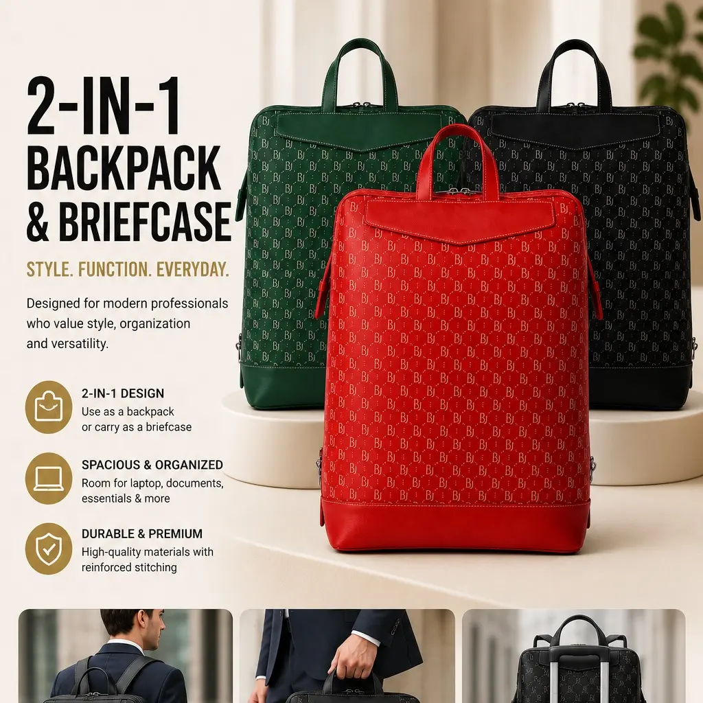 Luxury Designer Backpack, Functional Luggage Bag for Daily Commute, Travel