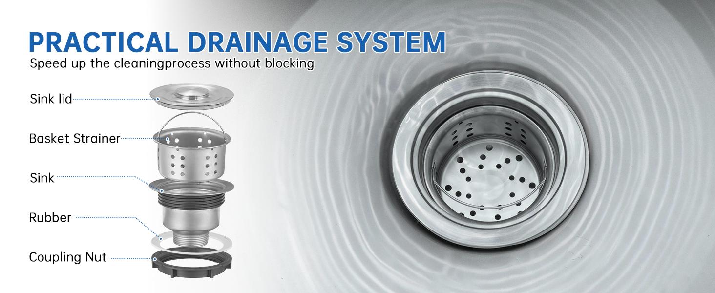 39" Stainless Steel Utility Sink with Left Drawer and Drainboard Freestanding Laundry Sink with Hot & Cold Faucet 304 Matte Finish Single Bowl 17"x13" with Backsplash for Indoor/Outdoor