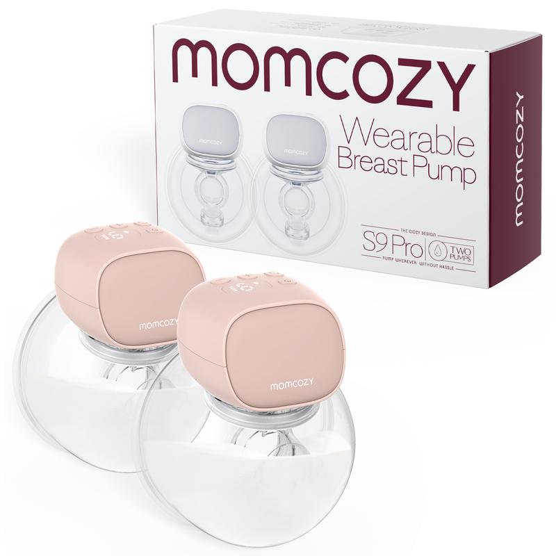 Momcozy S9 Pro & S12 Pro  Breast Pump, Upgraded Wearable Breast Pump, Hands-free Design, with LED Display, Dual-head Electric Portable Breast Pump, with 2 Modes and 9 Levels, 24mm,A