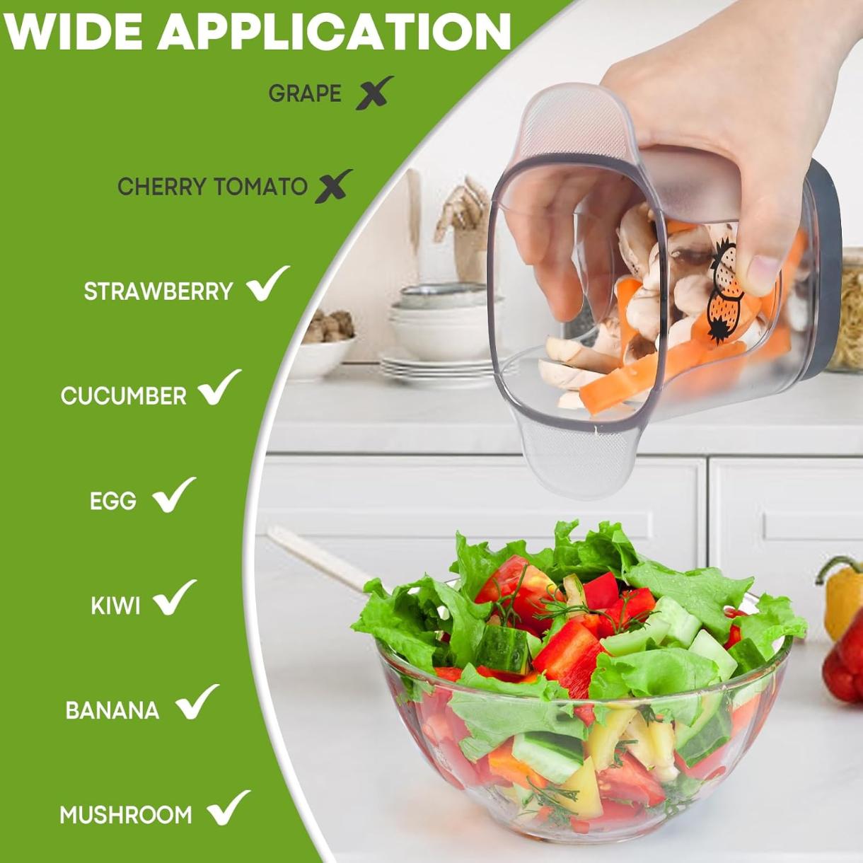 Upgrade Fruit Slicer, Multifunctional Strawberry Slicer with Cleaning Brush, Cup Slicers for Fruits and Vegetables(Gray)