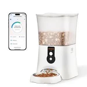 Meoshare Smart Pet Feeder with Camera | Non-Jam Technology | 3L/5L Capacity & Dual Power | Night Vision & Two-Way Audio
