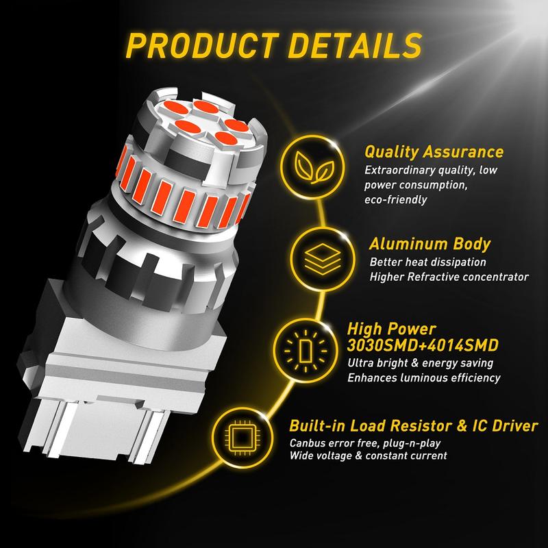 7506 1156 23LED Flash Strobe Brake Stop Light Bulbs for Audi BMW VW Mercedes RED