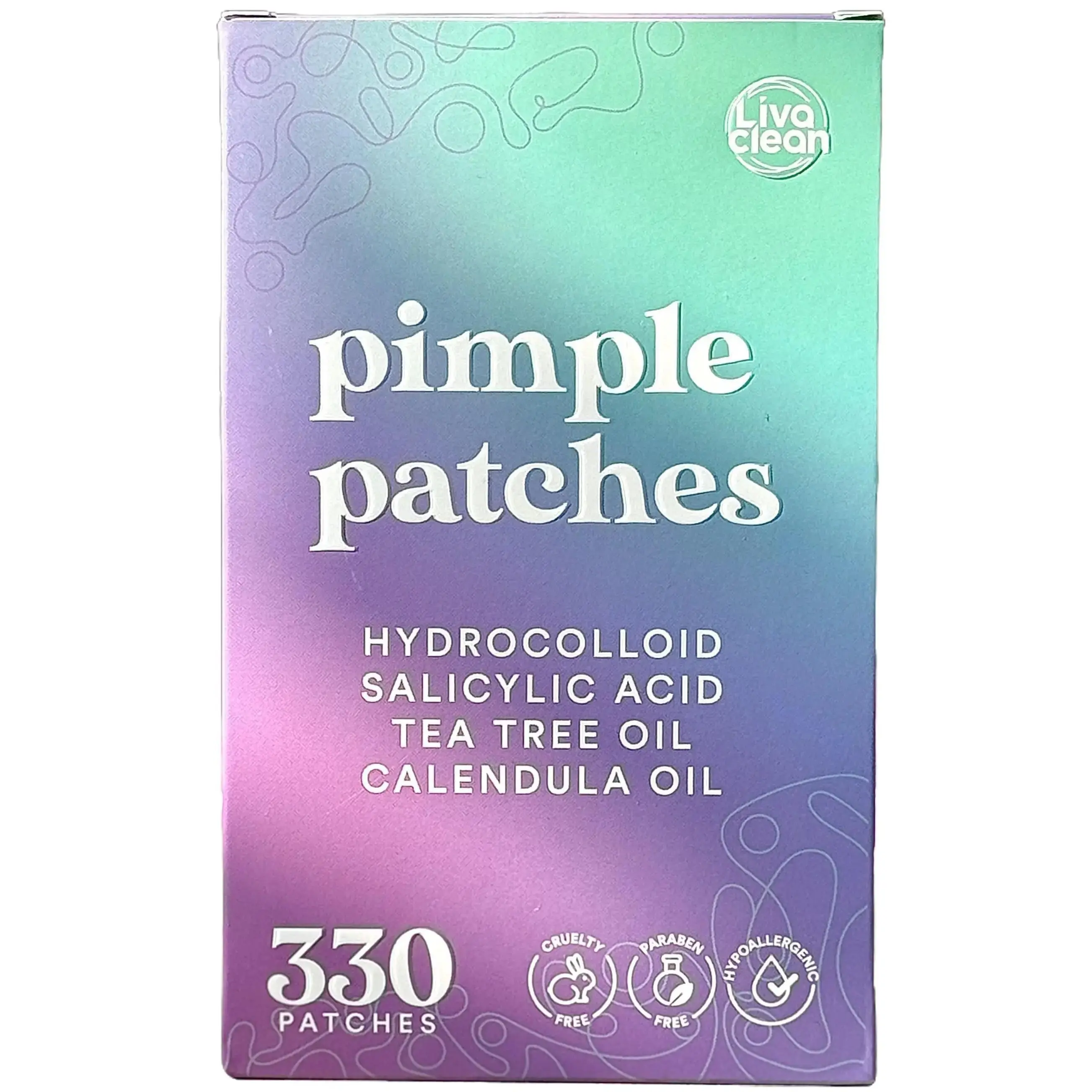 LivaClean 330 CT Pimple Patches for Face w/Salicylic Acid, Tea Tree Oil & Calendula Oil Acne Skincare Blemish Relief Acne Stickers