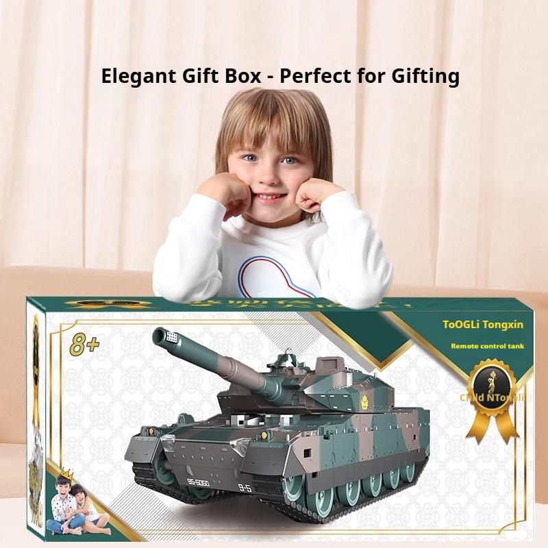 TongLi 1/24 Scale Remote Control Tank, Remote Control Tank, Toy Tank, Realistic Sound and Light Effects, Remote Control Toy Tank, Rotatable Turret, Toy for Boys Aged 8-12, Birthday Gift Toy,Toy Gifts	 Christmas gift	New Year gift Rechargeable