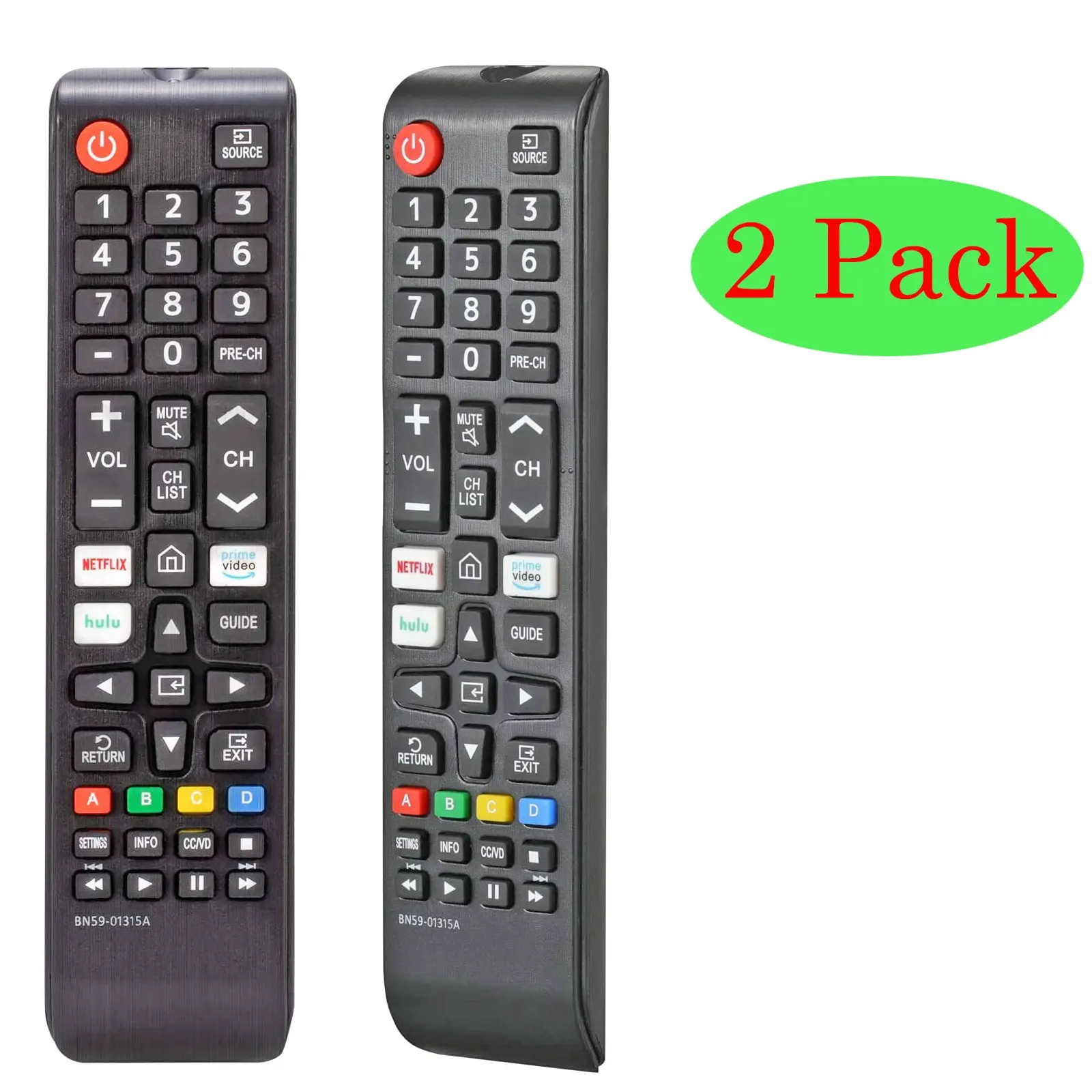 2 Pack Replacement BN59-01315A BN59-01315J Remote Control Compatible with Samsung 4K Crystal UHD 6/7/8/9/TU-7000 Series Smart TV(BN59-01315E) tiktokshopbacktoschool,back to school,back to school haul