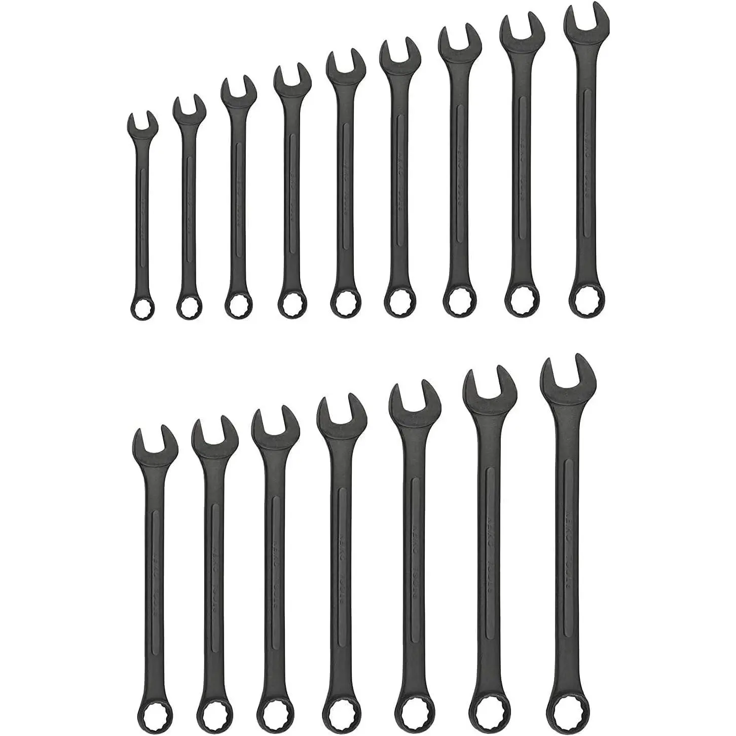 Neiko 03575A Jumbo Combination Wrench Set | 16 Piece | MM | 6 mm to 32 mm | Raised Panel Construction