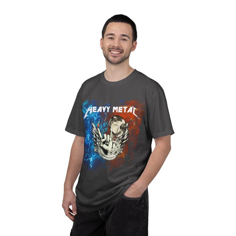 Heavy Metal is My Jam Musician Graphic Tee, Sousaphone Player, Marching Band Fan T-shirt for Men and Women, Band Parent Gift Shirt