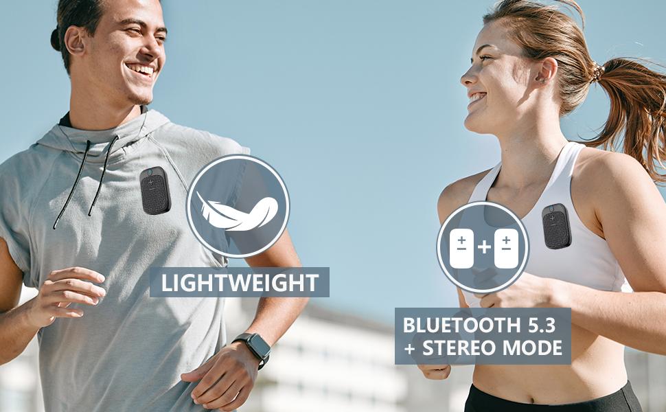 Wearable Bluetooth Speaker - Magnetic Clip-On Wireless Portable Outdoor Speakers- Clip Waterproof Speaker with Microphone -Hands-Free Music & Calls