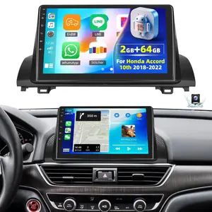 Android 13 Car Radio for 【Honda Accord 10th 2018 2019 2020 2021 2022】 with Wireless Carplay Android Auto, 9 inch Touchscreen Car Stereo Radio Support Mirror Link WiFi/GPS Bluetooth FM RDS EQ SWC Backup Camrea