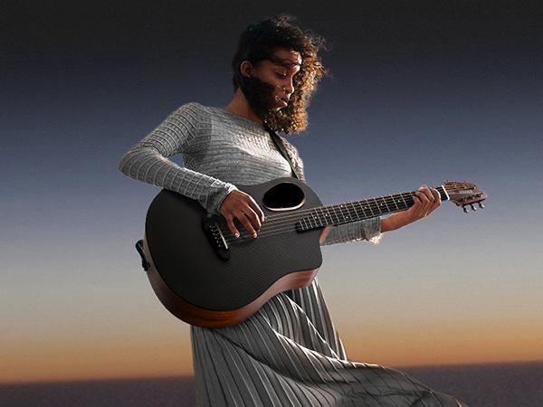 Donner RISING-G1 38" Carbon X Wood Acoustic Guitar