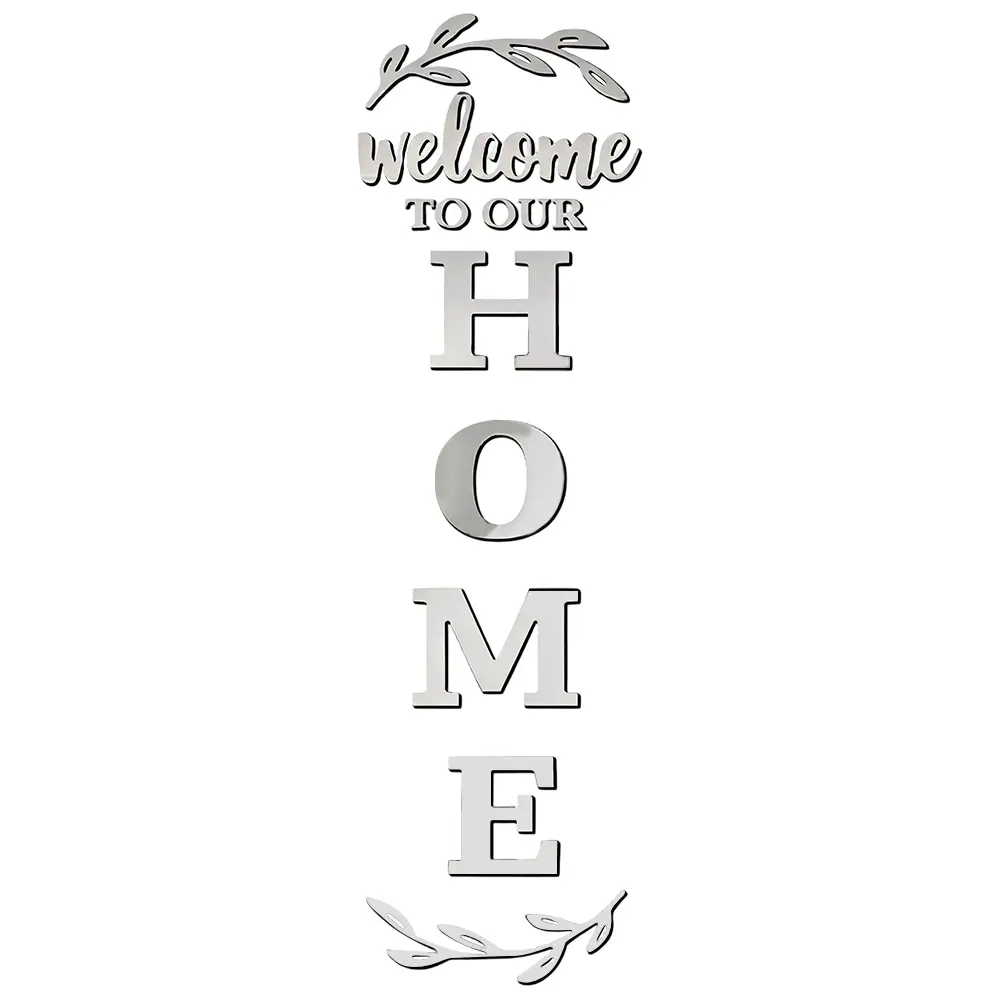 1 set acrylic mirror home wall sticker set, self-adhesive adhesive for easy installation, suitable for living room foyer or bedroom, home decoration