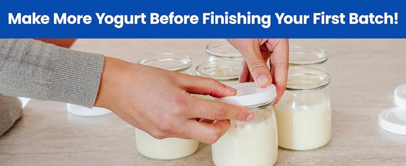 Ultimate Yogurt Jars - 8 Count Small Glass Cups with Lids -  Yogurt Maker Not Included - BPA Free, Airtight & Dishwasher Safe - Perfect Kitchen Storage for Yogurt, Pudding & More - Canister