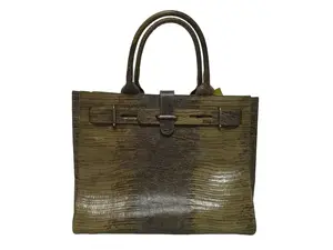 Pre-owned FURLA leather Tote Bags Vintage Crocodile embossed tote
