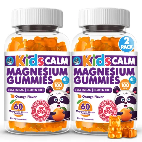 DR. MORITZ Sugar-Free Calm Magnesium Citrate Gummies - 100mg, Orange Flavor, 120 Count, Made Without Genetically Modified Organisms, Mineral Dietary Supplements for Kids & Adults