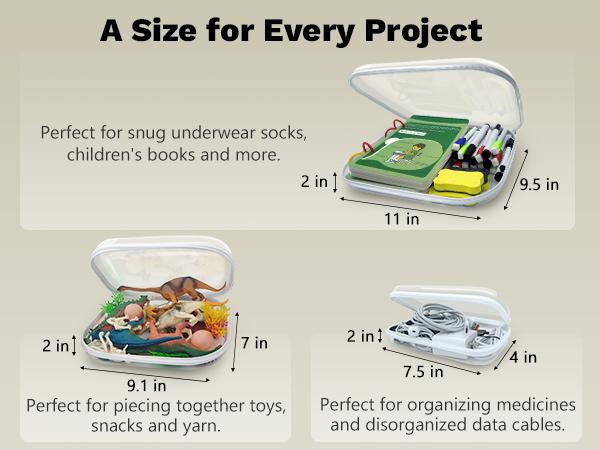 Large-Capacity Zippered Storage Organizer Set - Plastic Pouch Bag Organizers for Home Organization Storage, Skin Care Items, Clothes, Travel Toiletry Use Large-Capacity Zippered Storage Organizer Set - Plastic Pouch Bag Organizers for Home Organization Storage, Skin Care Items, Clothes, Travel Toiletry Use
