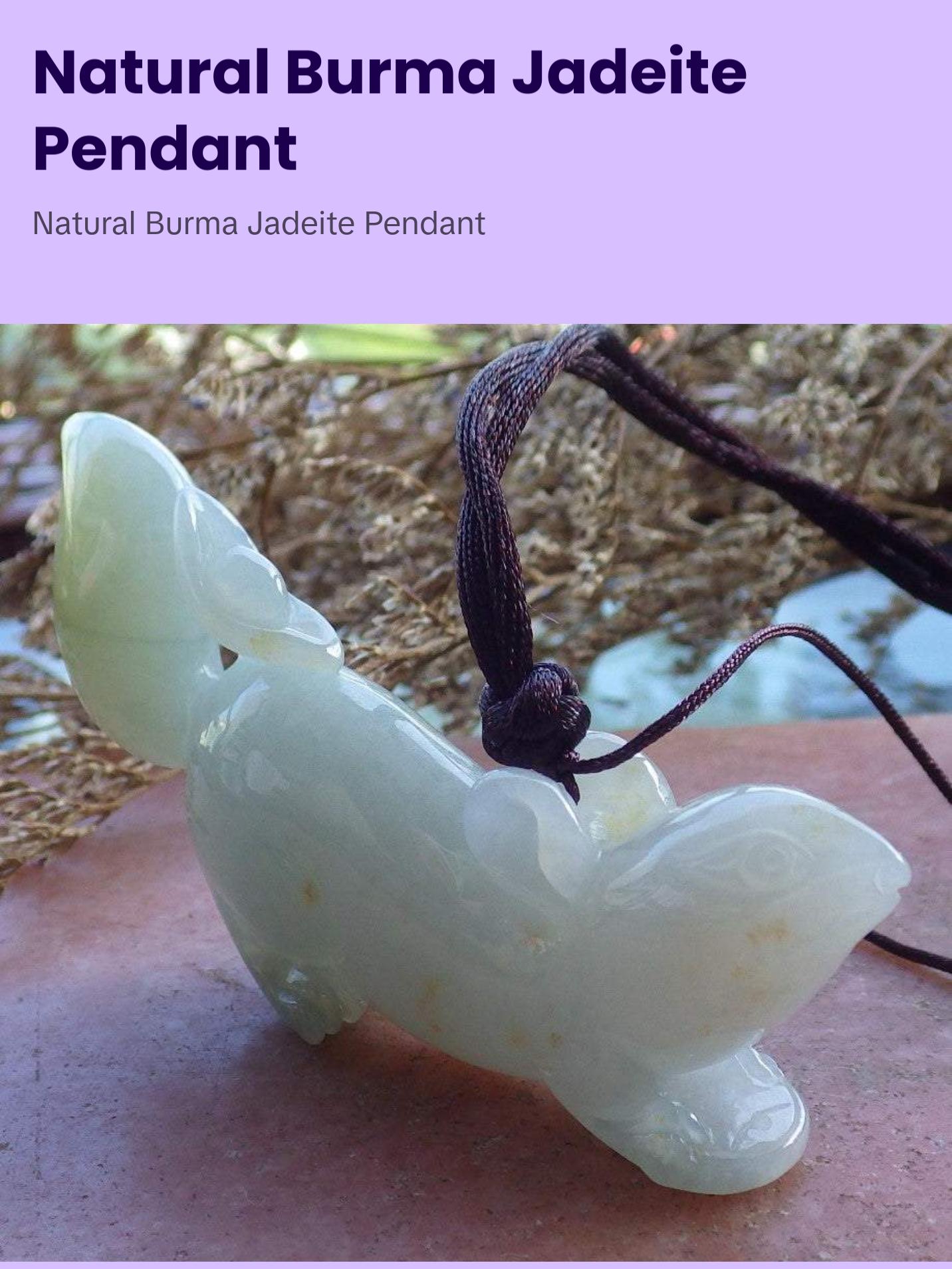 Certified Hand Carved Green Red Natural Burma A Jade Jadeite Suirrel Pendant Necklace