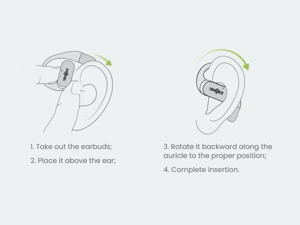 SHOKZ OpenFit - Open-Ear Wireless Bluetooth Headphones with Microphone, Sweat Resistant, Fast Charging,28HRS Playtime,Compatible with iPhone & Android