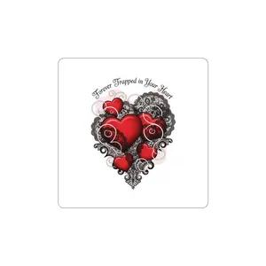 Gothic Romance Heart Kiss-Cut Stickers | 80s New Romantic, Valentine Punk