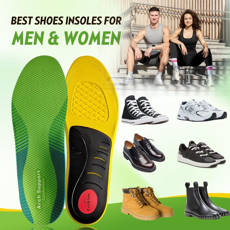 High Arch Support Orthotic Insoles ,Plantar Fasciitis Insoles,Work Boot Insoles For Standing All Day,220+lbs Shock Absorbing Heavy Duty Support Relief Foot Pain,Orthotic Flat Feet,Heightening Insole,Chef,Food Service,Shoe Inserts,Sweat Footwear