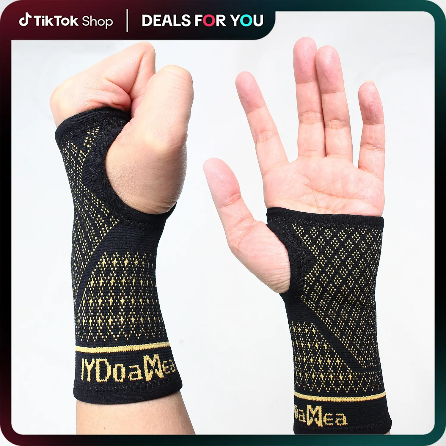IYDoaMea 1 Pair Copper Wrist Compression Sleeves, Copper Infused Bands Support, Wrist Support For Women And Men (Upgraded) Outdoorfun dealsforyoudays