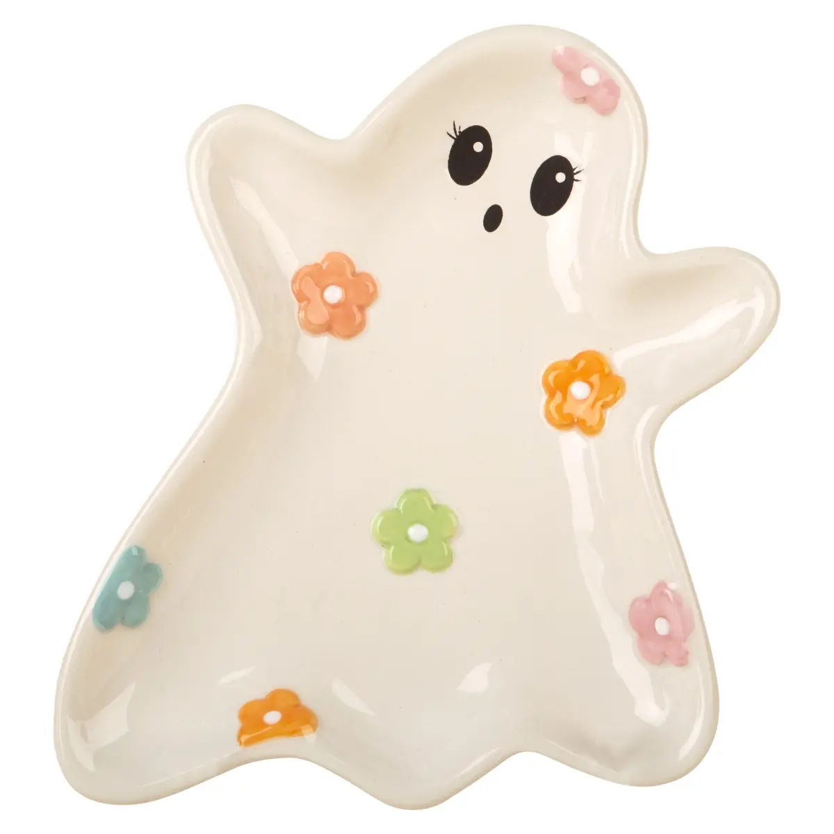 Home Essentials & Beyond 97990 7.6 in. Ghost with All Over Flowers Plate for Unisex