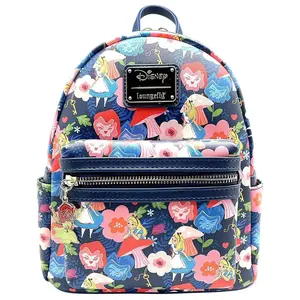 Loungefly Disney Alice in Wonderland Golden Afternoon Allover Print Mini Backpack