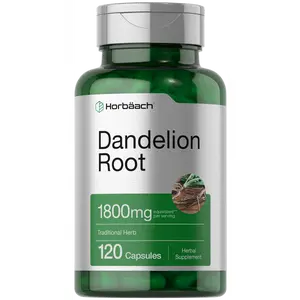 Horbäach Dandelion Root Supplement 1800mg | 120 Capsules | Non-GMO, Gluten Free