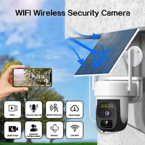 BEENOCAM Wireless Solar-Powered Camera Single-Lens WiFi Pan-Tilt Camera Outdoor Video Surveillance Camera with Built-in Battery