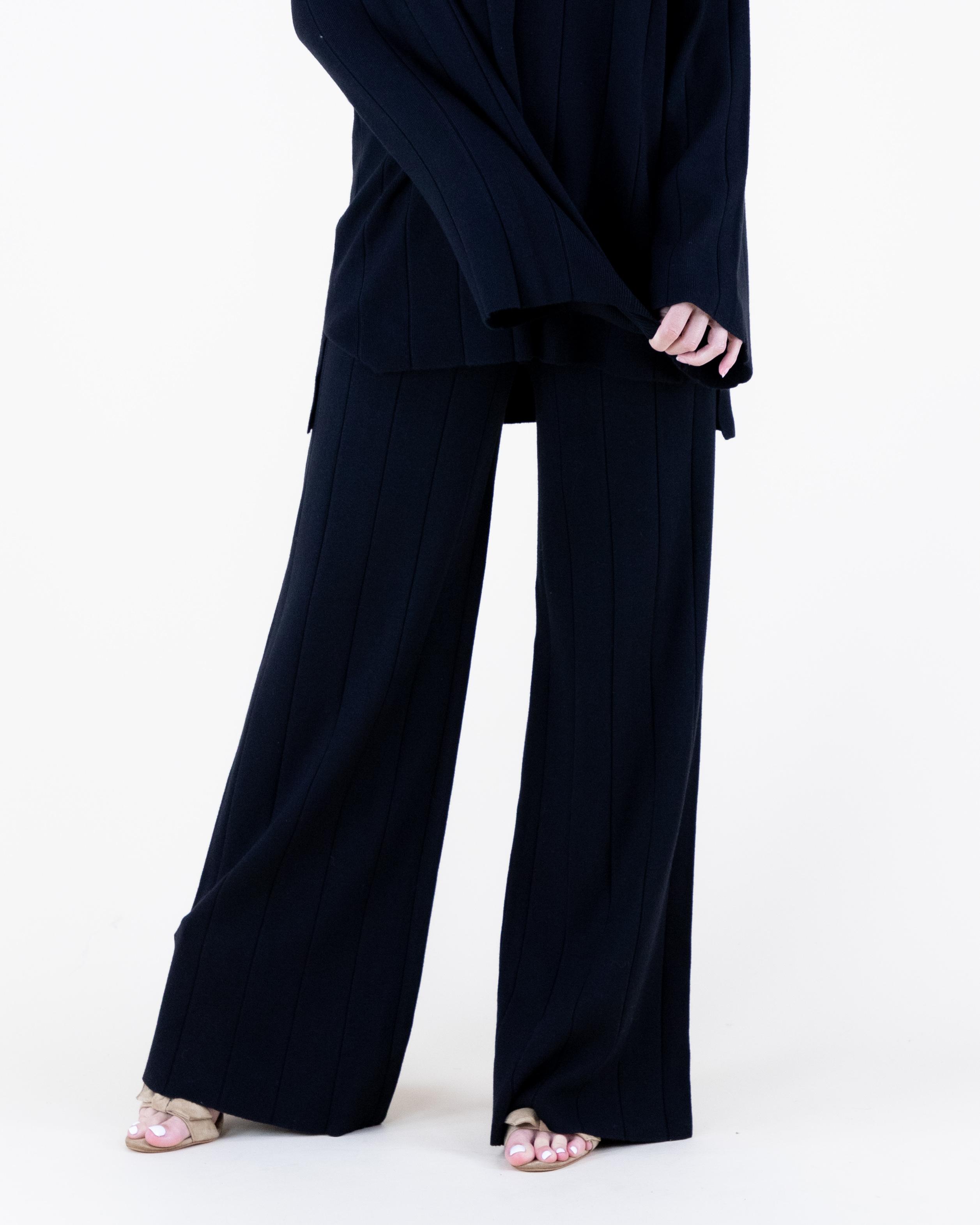 Women's Ribbed High-Neck Sweater & Matching Wide-Leg Pants Womenswear Top, Pants or Two-Piece Set Options