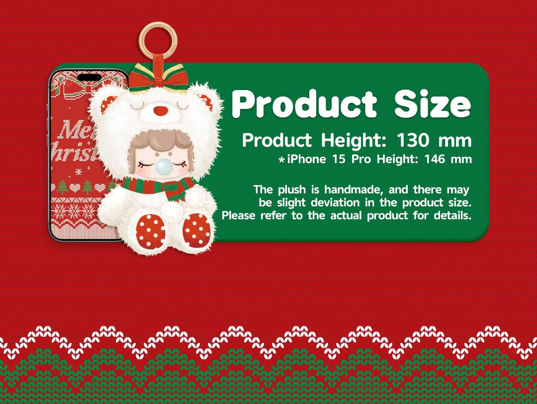 【Limited Edition】Rolife Nanci Christmas Bear Plush Pendant, Xmas Gift Ideas Keychain