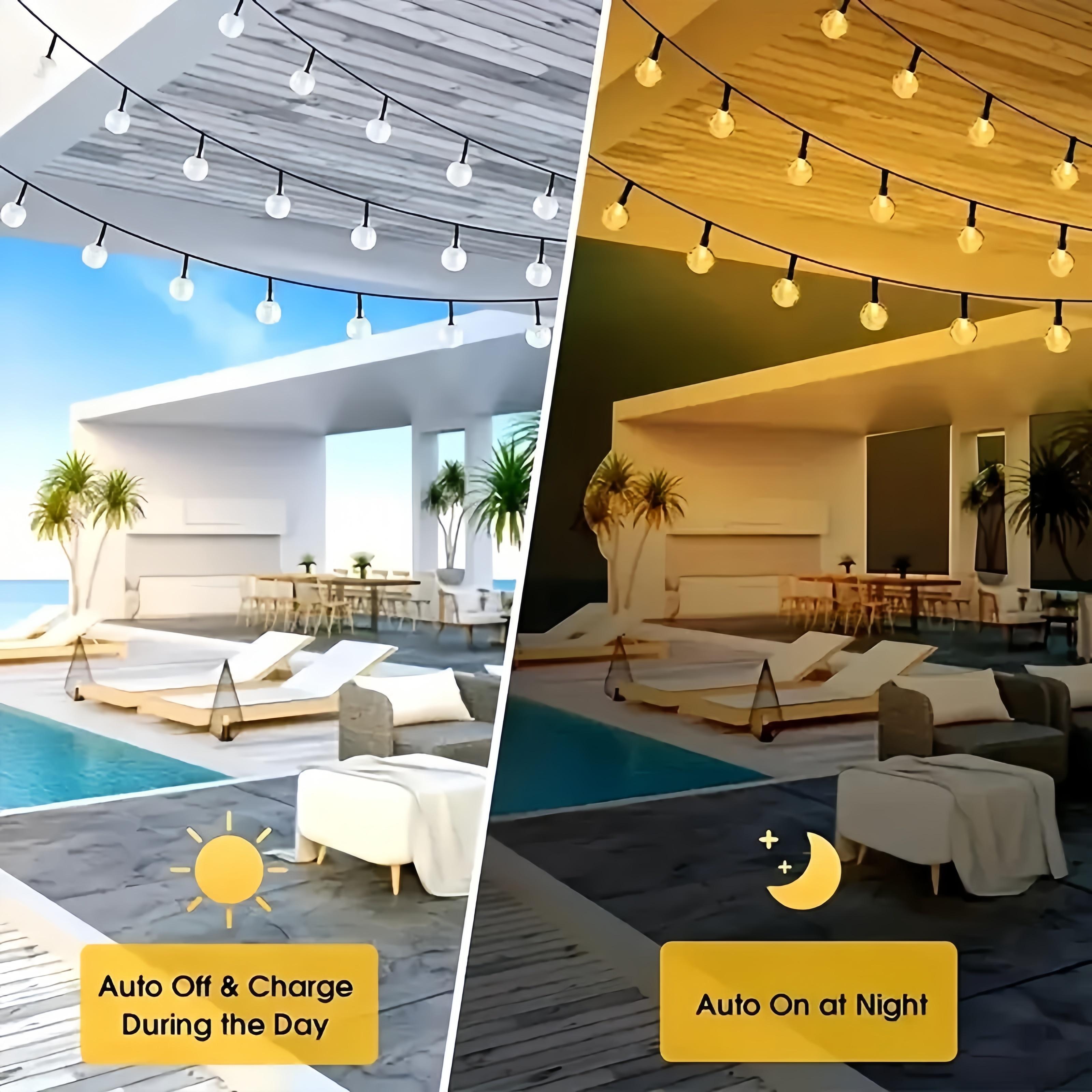 100LED bulb globe, length 39.3 feet, solar powered, 8 flashing modes , outdoor camping waterproof patio decorative , can be used for Valentine's Day, Easter, all kinds of festivals, birthday wedding decoration Fairy Lights 100LED bulb globe, length 39.3 feet, solar powered, 8 flashing modes , outdoor camping waterproof patio decorative , can be used for Valentine's Day, Easter, all kinds of festivals, birthday wedding decoration Fairy Lights