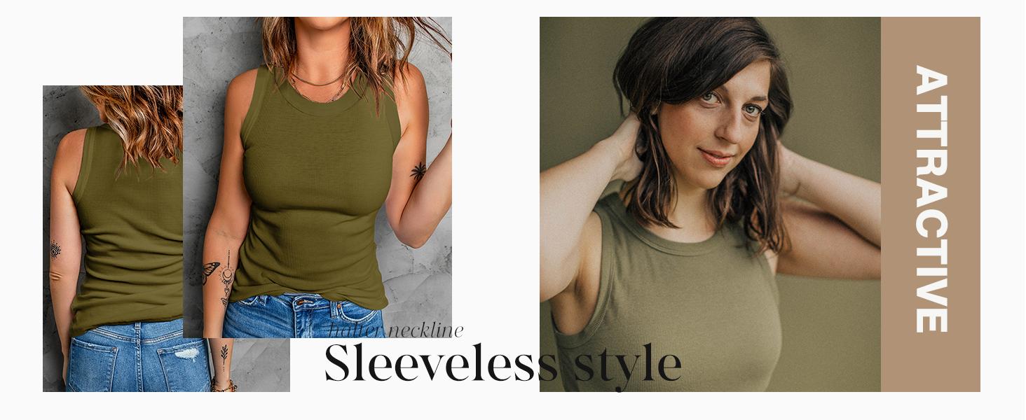 Dokotoo Womens Ladies Ribbed Thick Strap Racerback Tight Slim Fitted Sporty Workout Tank Tops