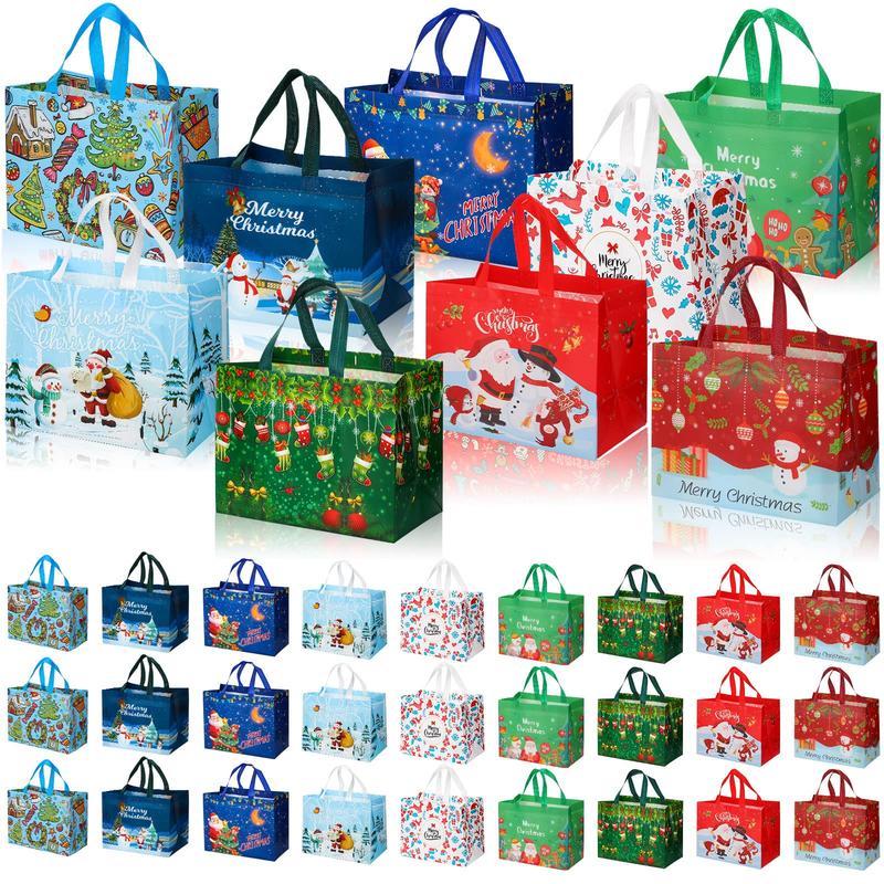 48 Pcs Valentines Gift Bags Reusable Tote Bags Multifunctional Non-Woven Wrapping Bags Goodie Bags Appreciation Gift for Friends Teacher Students Office Employee Coworker,Galentine's Day Birthday Wedding School Classroom Party Gift,Valentine Gift Exchange