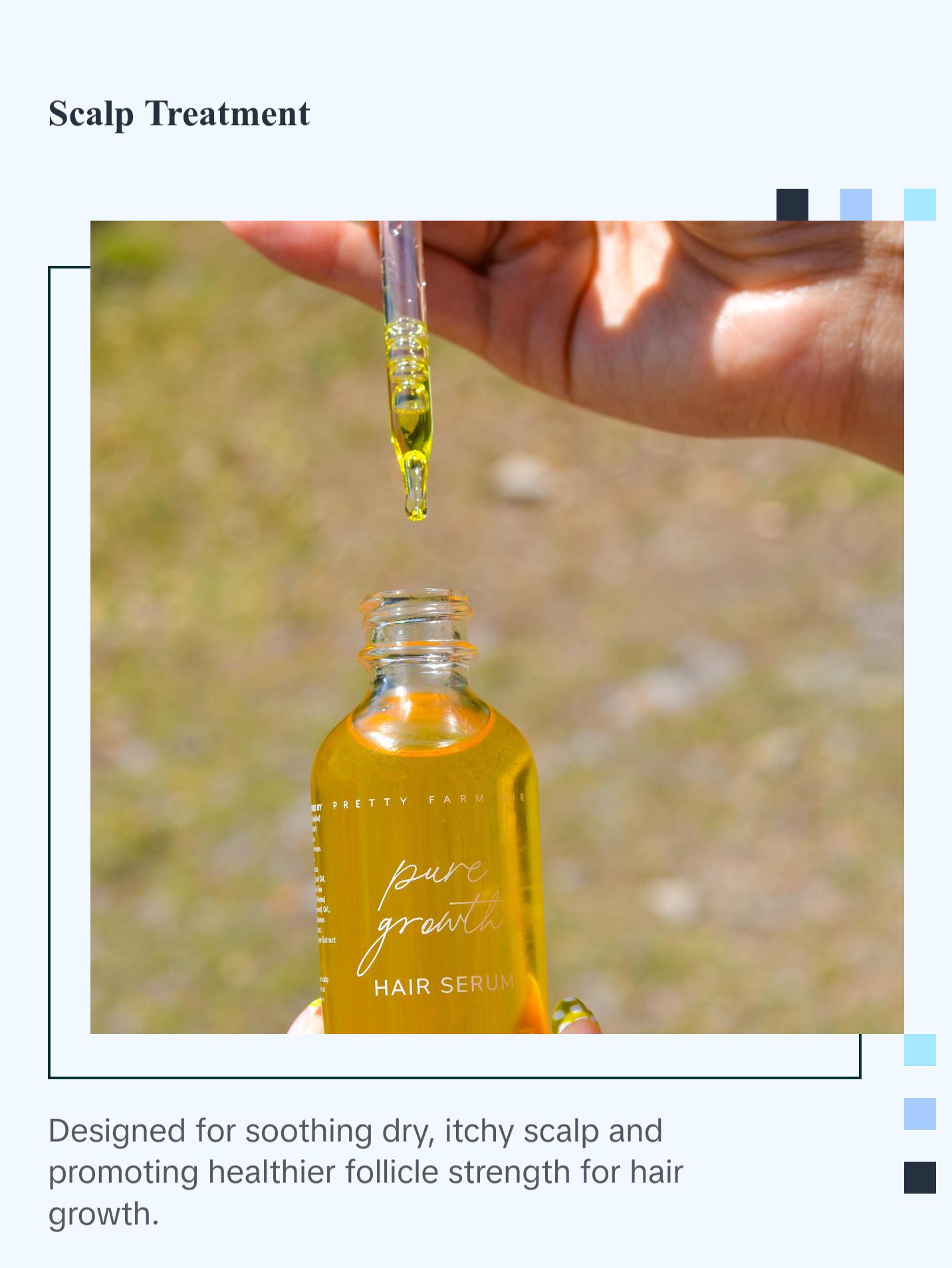 Pure Growth Hair & Scalp Oil - Frizz Nourishing Blend with Castor, Rosemary, & Cajeput Oils for Dry Itchy Scalp Relief & Healthy Hair Growth - 2 fl oz Pure Growth Hair & Scalp Oil - Frizz Nourishing Blend with Castor, Rosemary, & Cajeput Oils for Dry Itchy Scalp Relief & Healthy Hair Growth - 2 fl oz