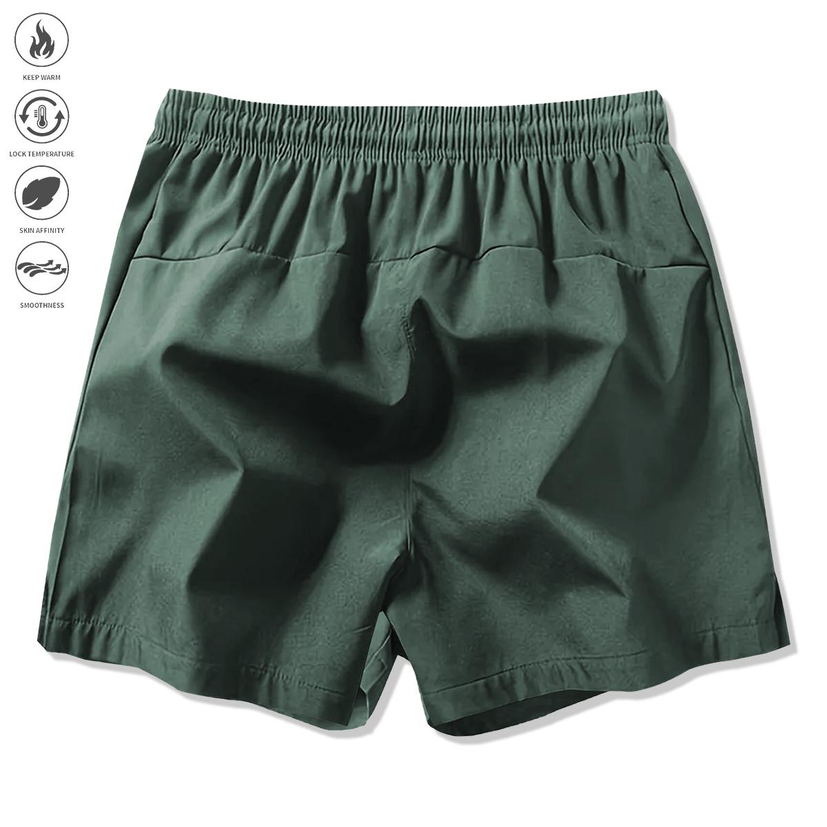 Men’s athletic shorts for summer, casual quick-dry design with an elastic waistband, drawstring, zippered pockets—durable and comfortable, suitable for gym workouts and outdoor leisure activities