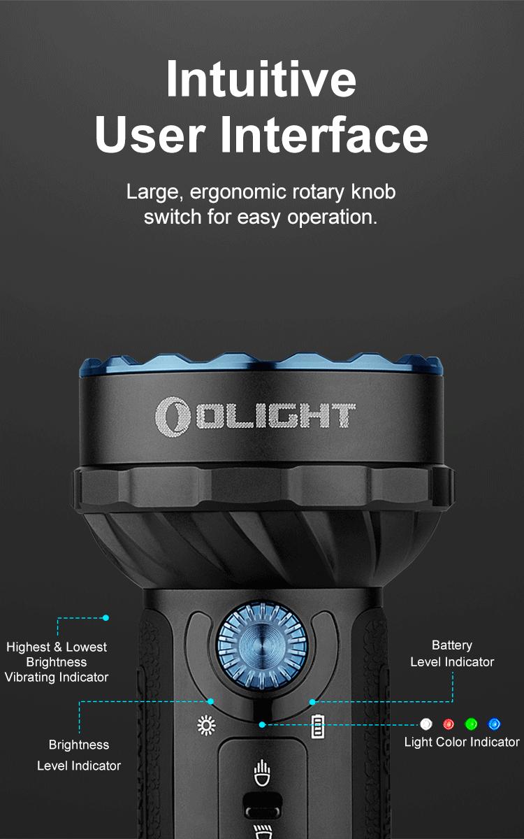 OLIGHT Marauder Mini Rechargeable Flashlight, 7,000 Lumens Brightest Flashlights with 600 Meters Beam Distance, MCC3 Magnetic Charging Handheld Lights