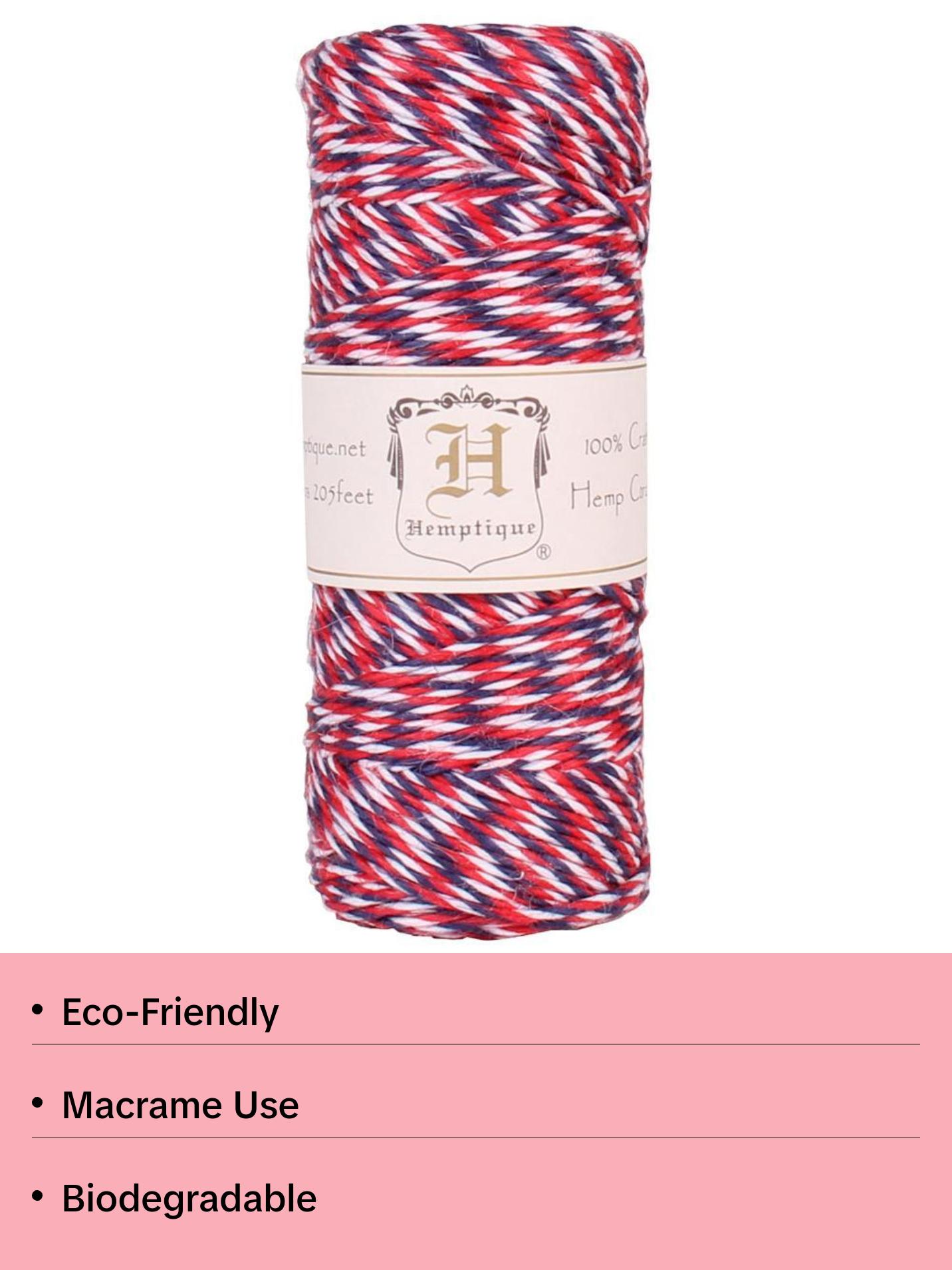 #20 (1mm) Variegated Hemp Cord - Americana