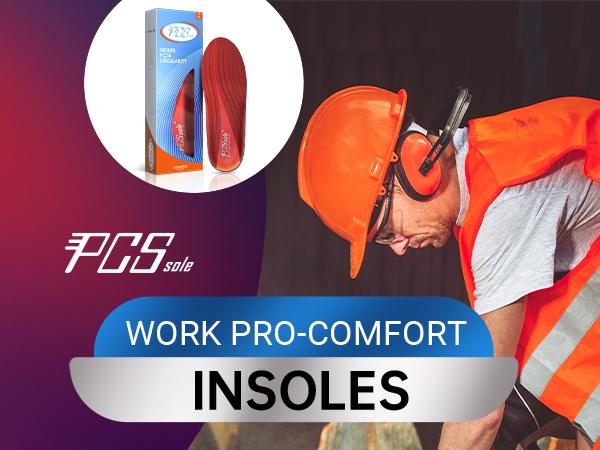 PCSsole Heavy Duty Comfort Cushioning 220+lbs Insoles Men Women- Plantar Fasciitis High Arch Support Inserts with Comfort Cushion Orthotic Pain Relief Insoles for Flat Feet - Arch Pain - Heel Pain -Work Boot Shoe Insole