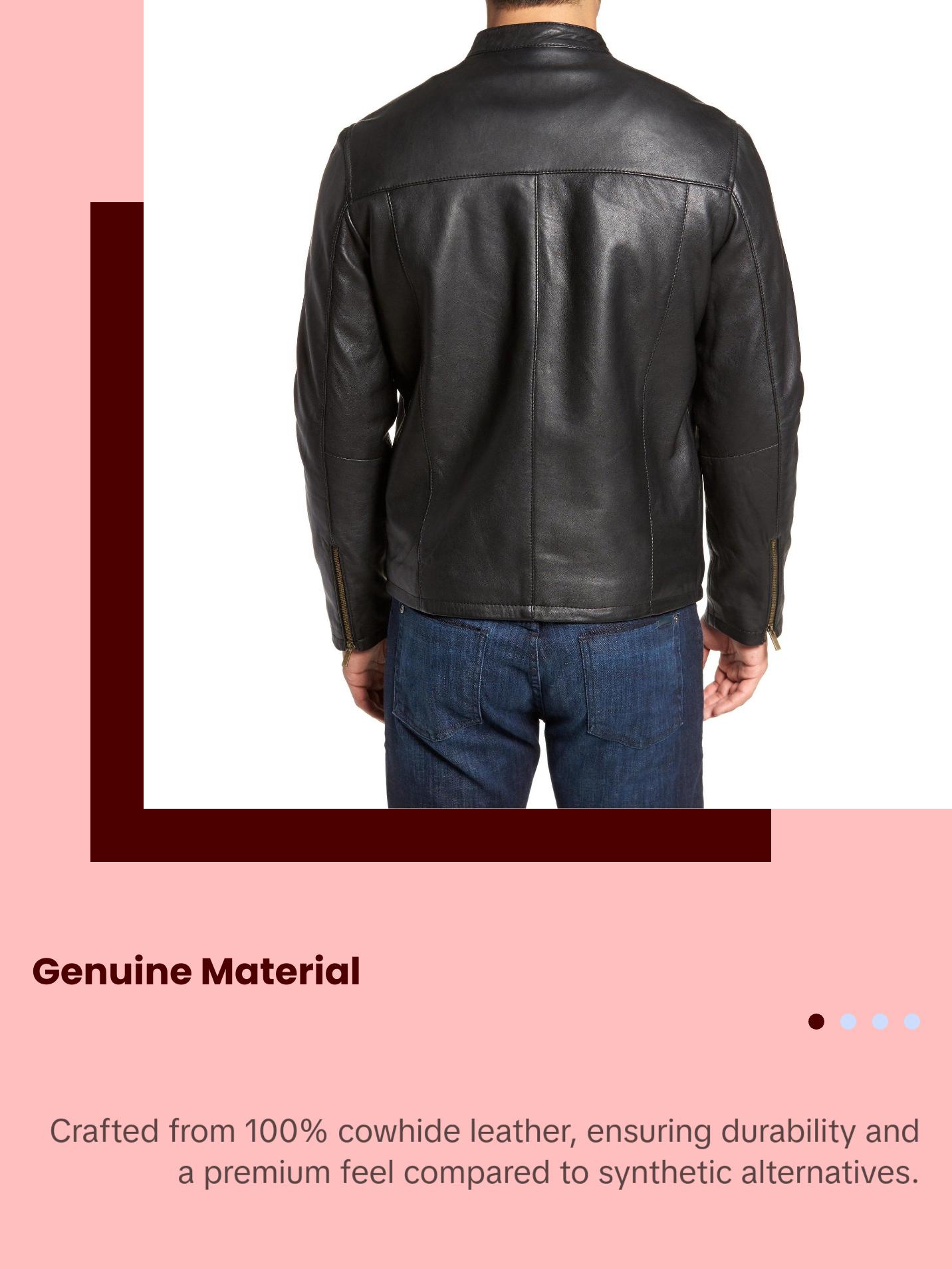 Drake Men's Classic Cowhide Leather Jacket