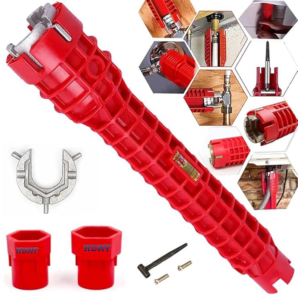 【FaddishDeal】Multi-function faucet and sink drain installation tool, 8-in-1 adjustable sink key, faucet sink, faucet key tool, odorless sink key, bathroom, kitchen