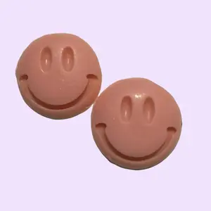 2 Pomegranate Scented Smiley Face Travel or Sample Size Soap Bar.